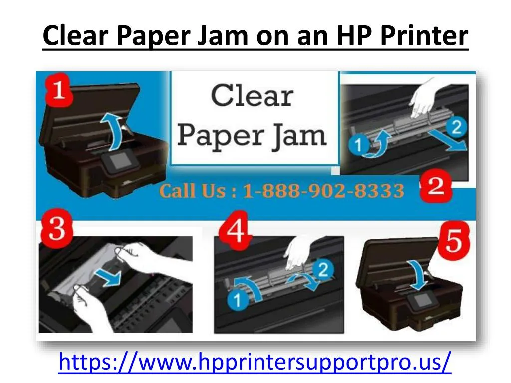 clear paper jam on an hp printer