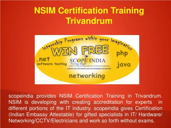 NSIM Certification Training Trivandrum