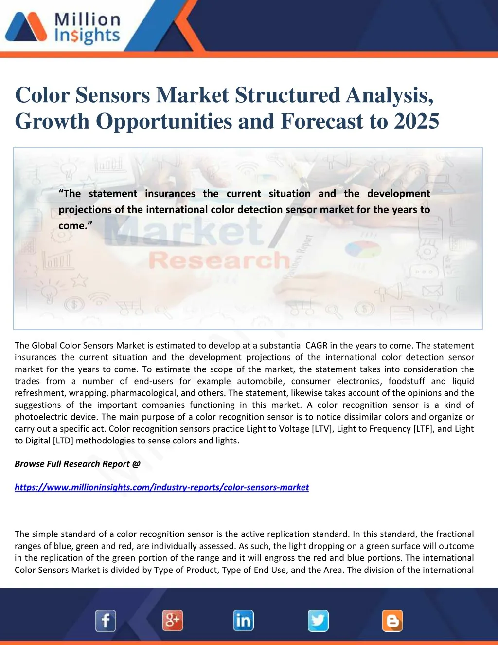 color sensors market structured analysis growth