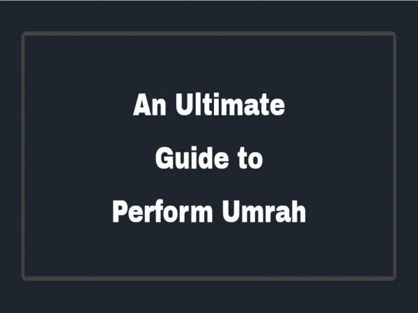 Guide to Umrah