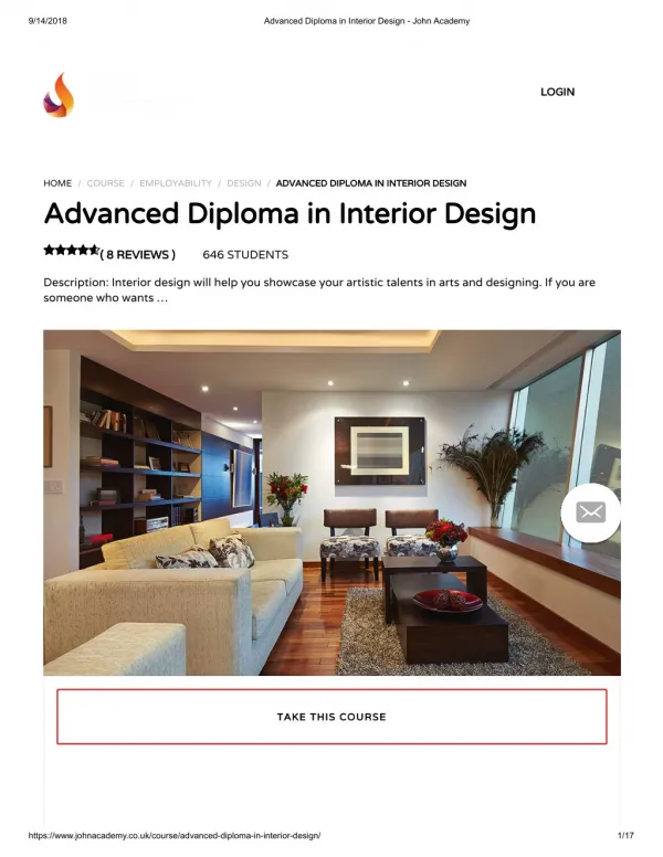 Advanced Diploma in Interior Design - John Academy