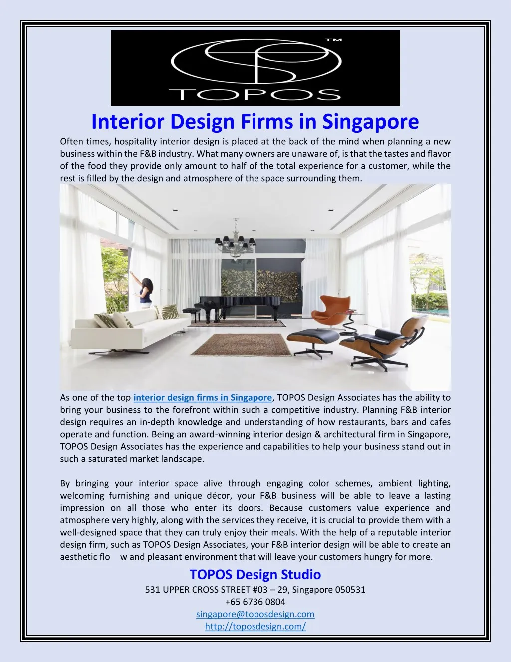interior design firms in singapore business
