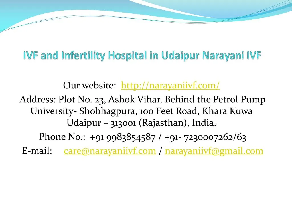 ivf and infertility hospital in udaipur narayani ivf