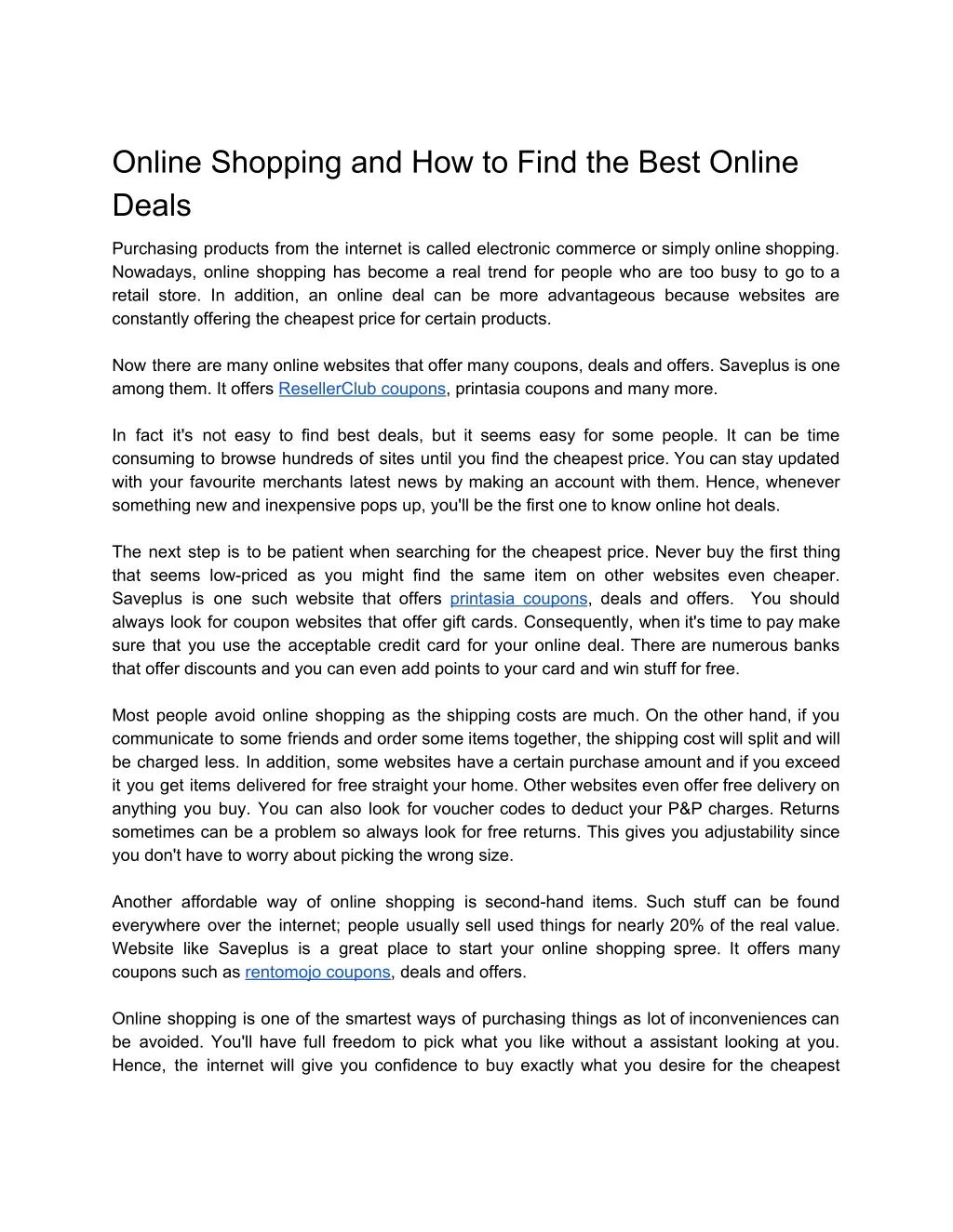 online shopping and how to find the best online