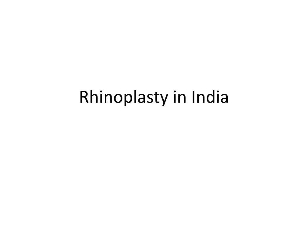 rhinoplasty in india