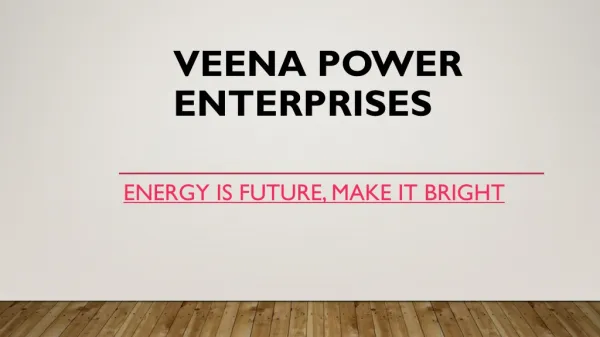 Veena Power – Energy is Future, Make it Bright PDF