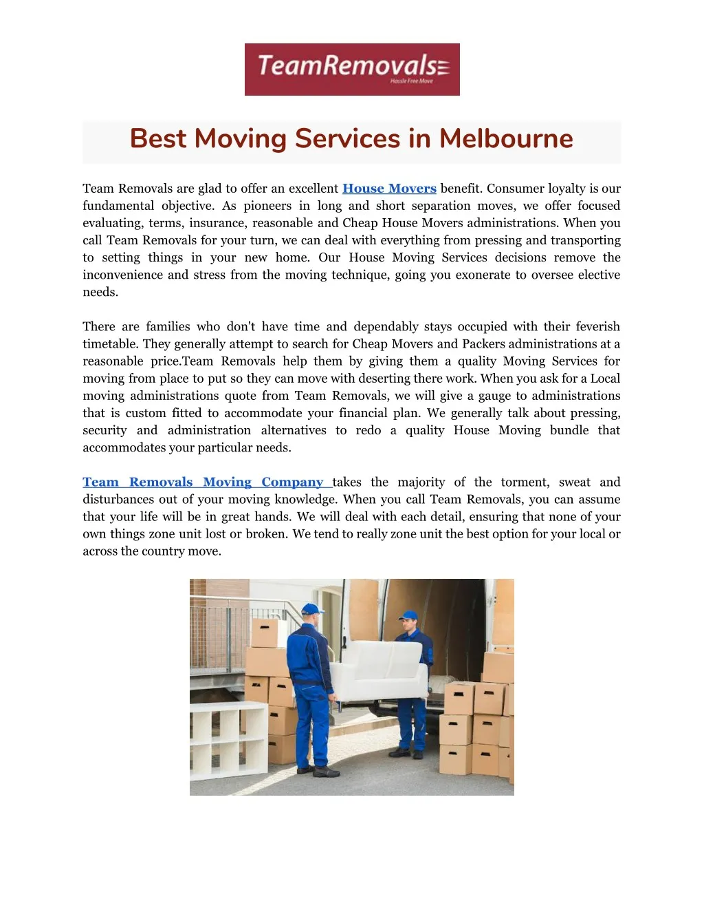 best moving services in melbourne