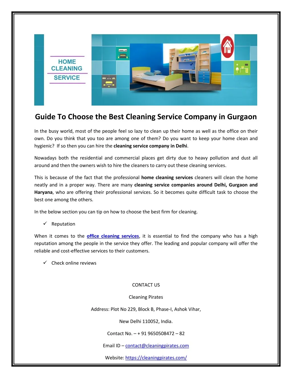 guide to choose the best cleaning service company