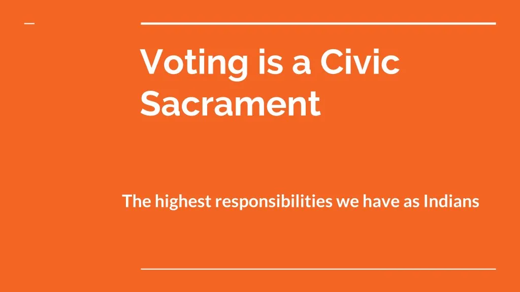 voting is a civic sacrament