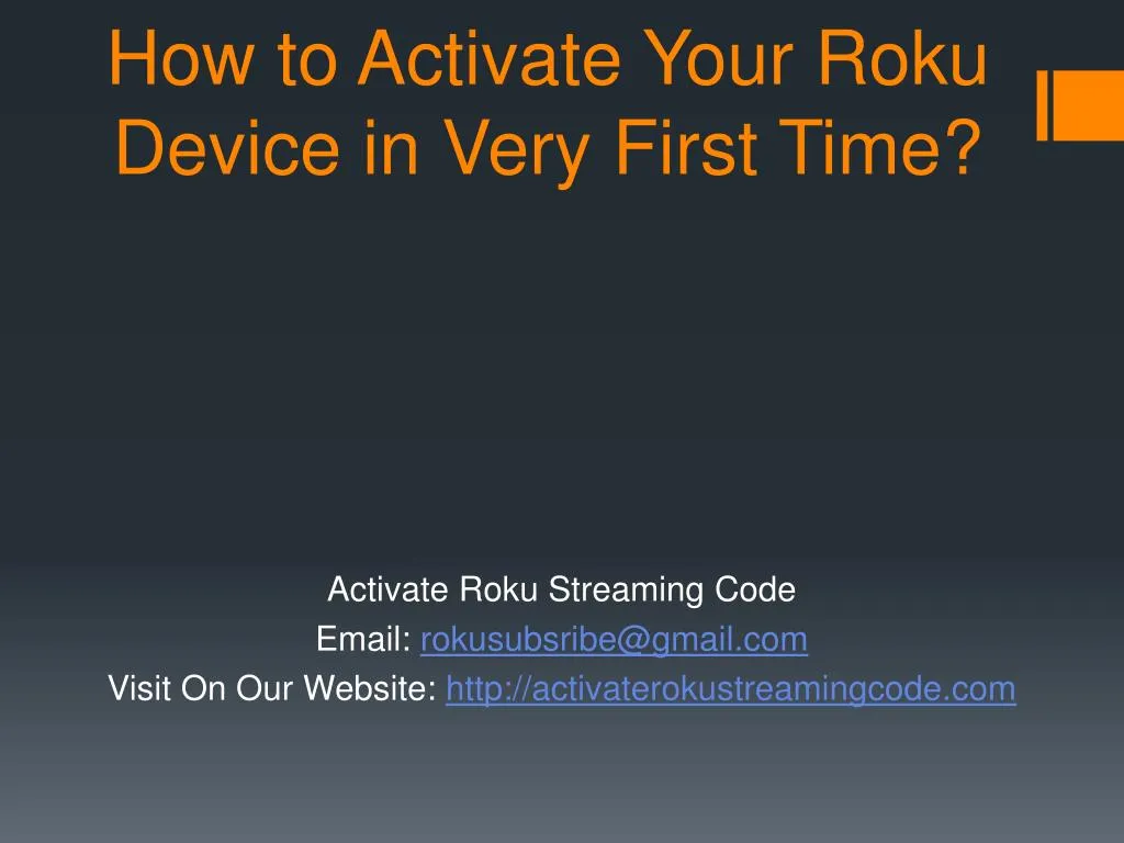 how to activate your roku device in very first time