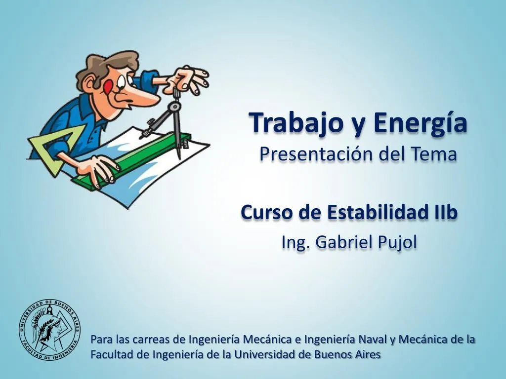 trabajo y energ a presentaci n del tema