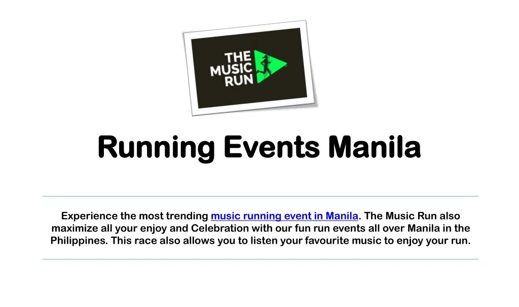 running events manila