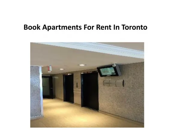 Apartment Rentals in Toronto