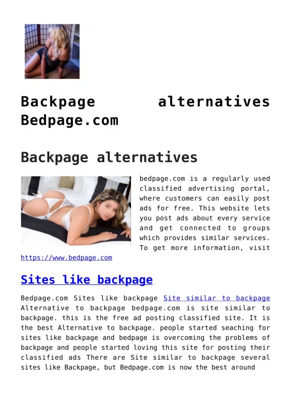 Backpage Alternative Websites