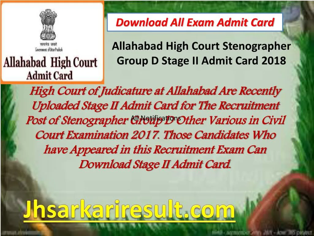 download all exam admit card