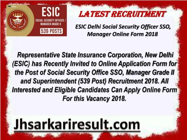 latest recruitment
