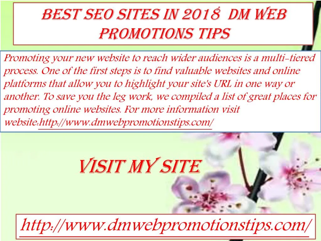 best seo sites in 2018 dm web promotions tips