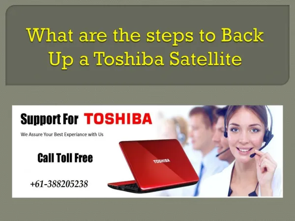 what are the steps to back up a toshiba satellite