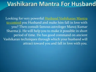 Vashikaran Mantra to Get My Ex Boyfriend Back - slide 1