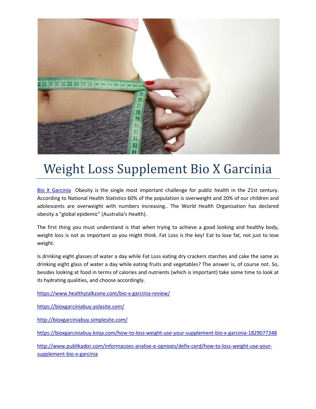 weight loss supplement bio x garcinia