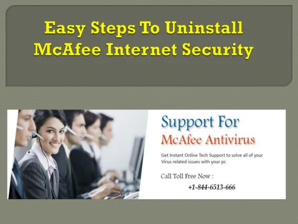 Easy steps to uninstall mc afee internet security