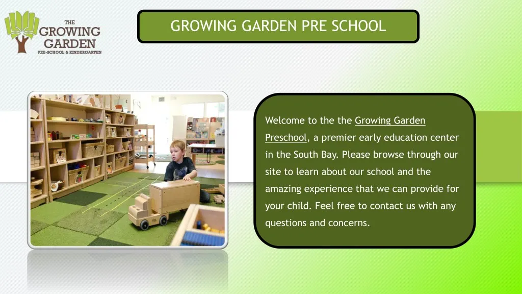 growing garden pre school