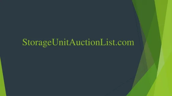 Storage Auctions-StorageUnitAuctionList.com