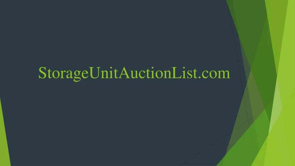 storageunitauctionlist com