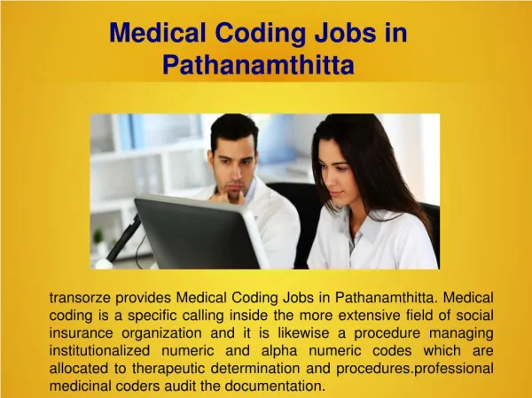 Medical Coding Jobs in Pathanamthitta