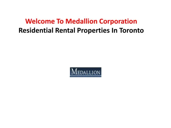 Residential Rental Properties In Toronto