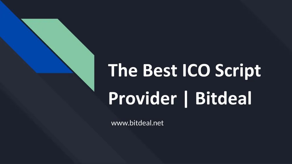 the best ico script provider bitdeal