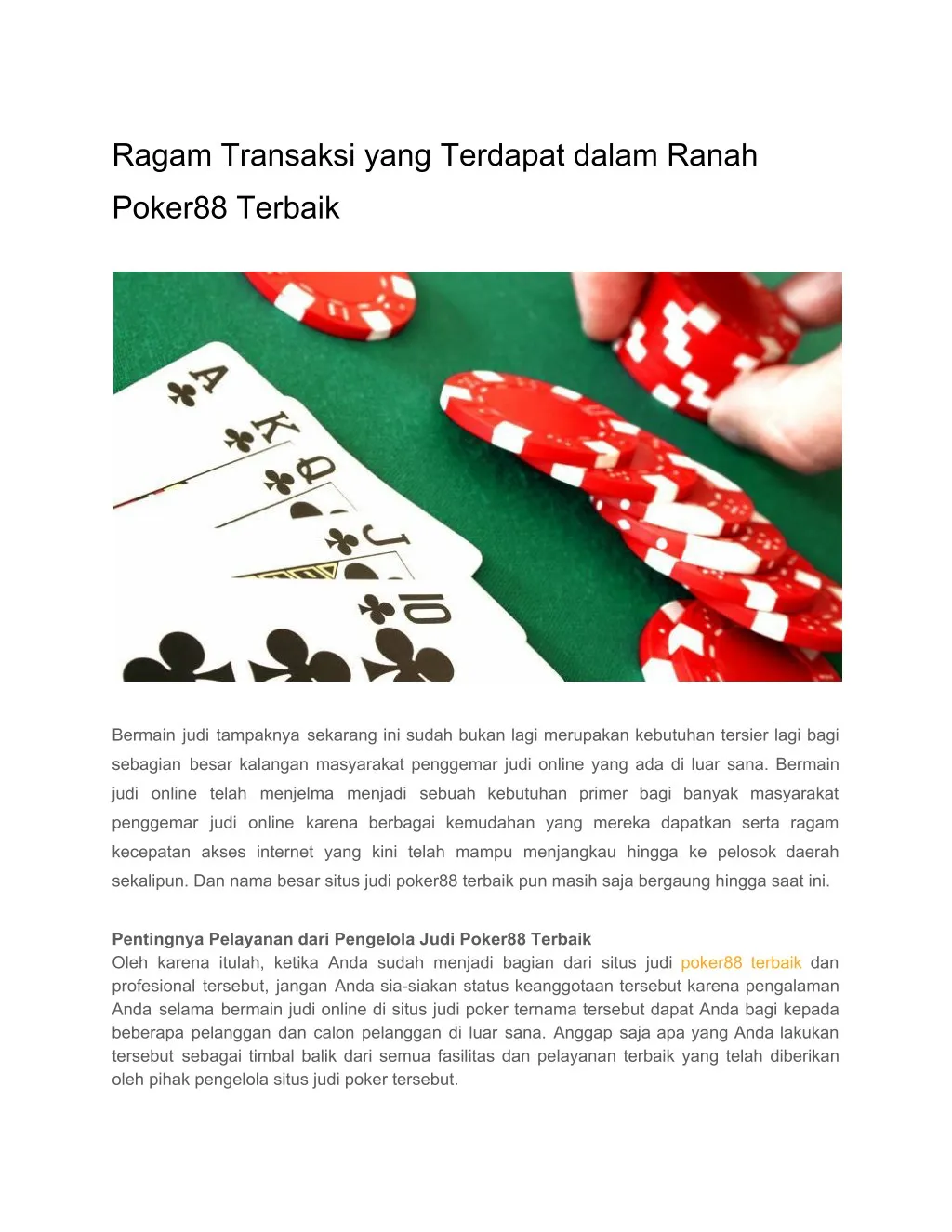 ragam transaksi yang terdapat dalam ranah