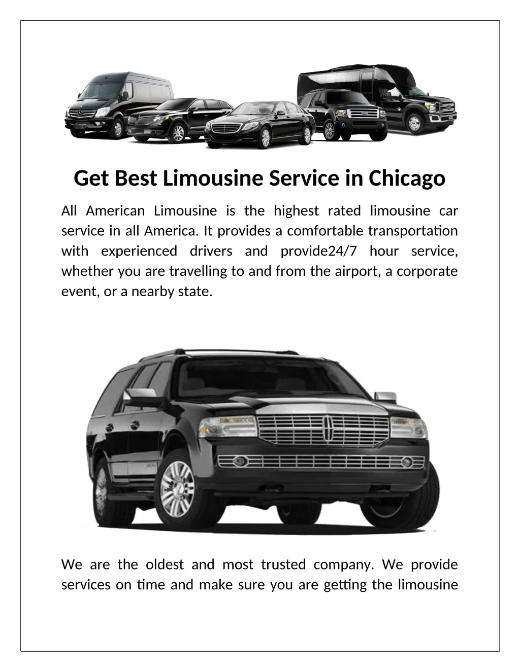 get best limousine service in chicago