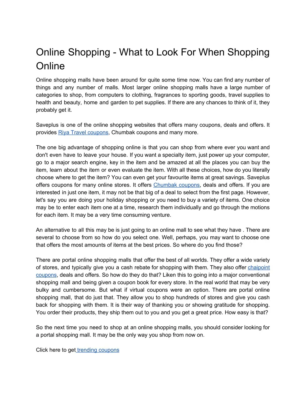 online shopping what to look for when shopping