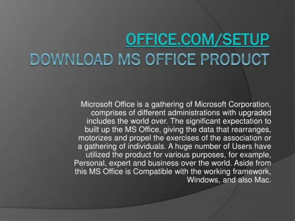 office com setup download ms office product