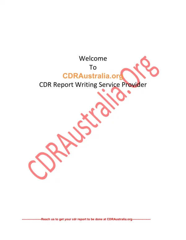CDR Report Sample for Civil Engineer PDF