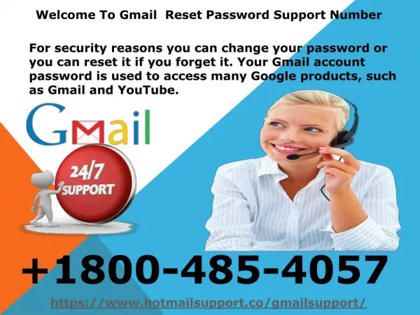 Call Now 1800-485-4057 Gmail Reset Support Number