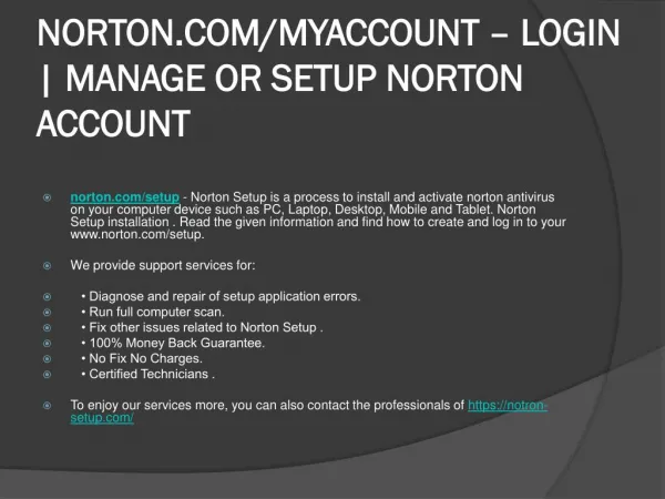 norton com myaccount login manage or setup norton account