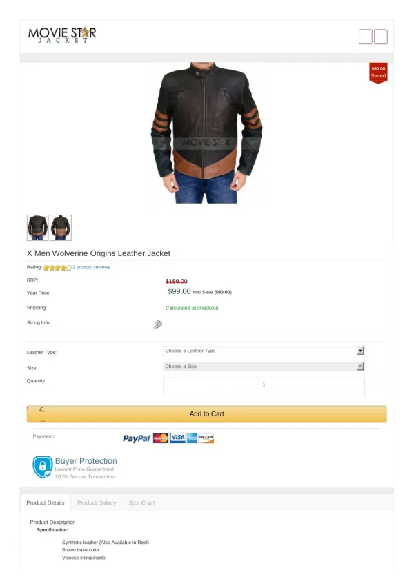 Wolverine Leather Jacket | Halloween Jackets