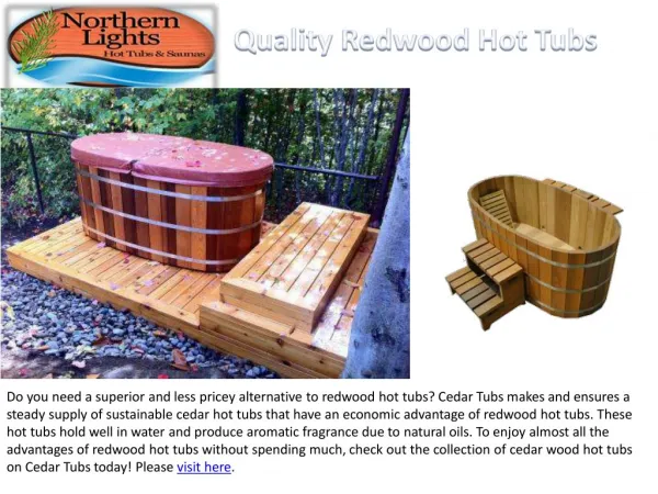 Quality Redwood Hot Tubs
