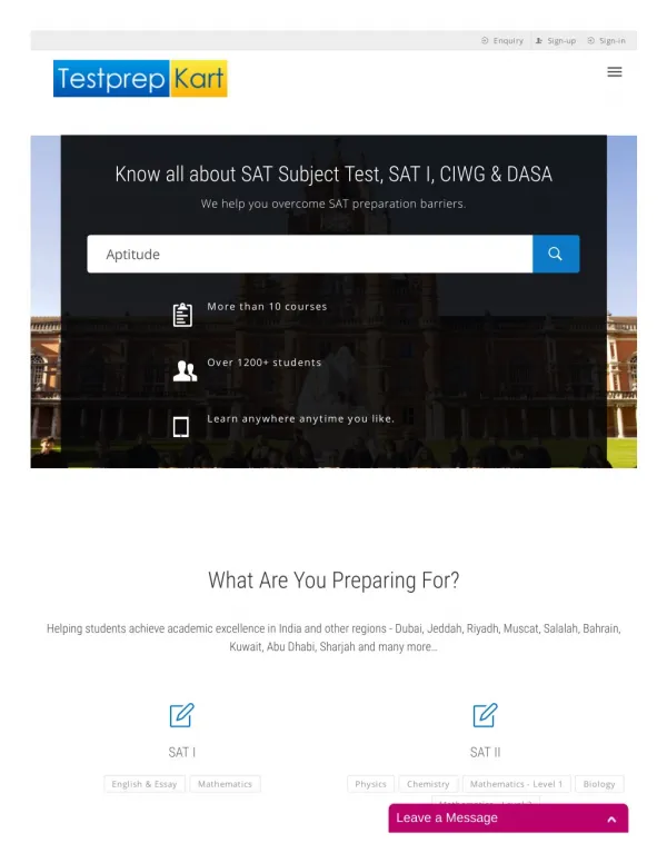 SAT Chemistry Coaching