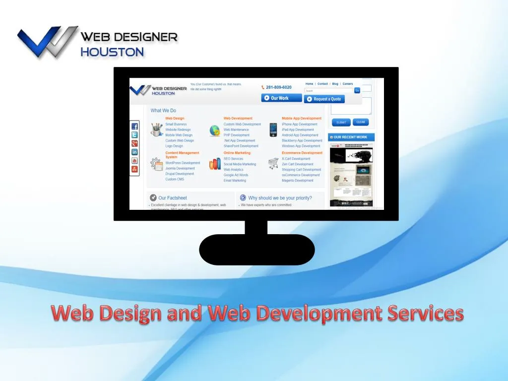 web design and web development services
