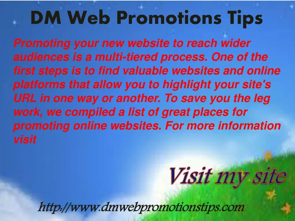 dm web promotions tips