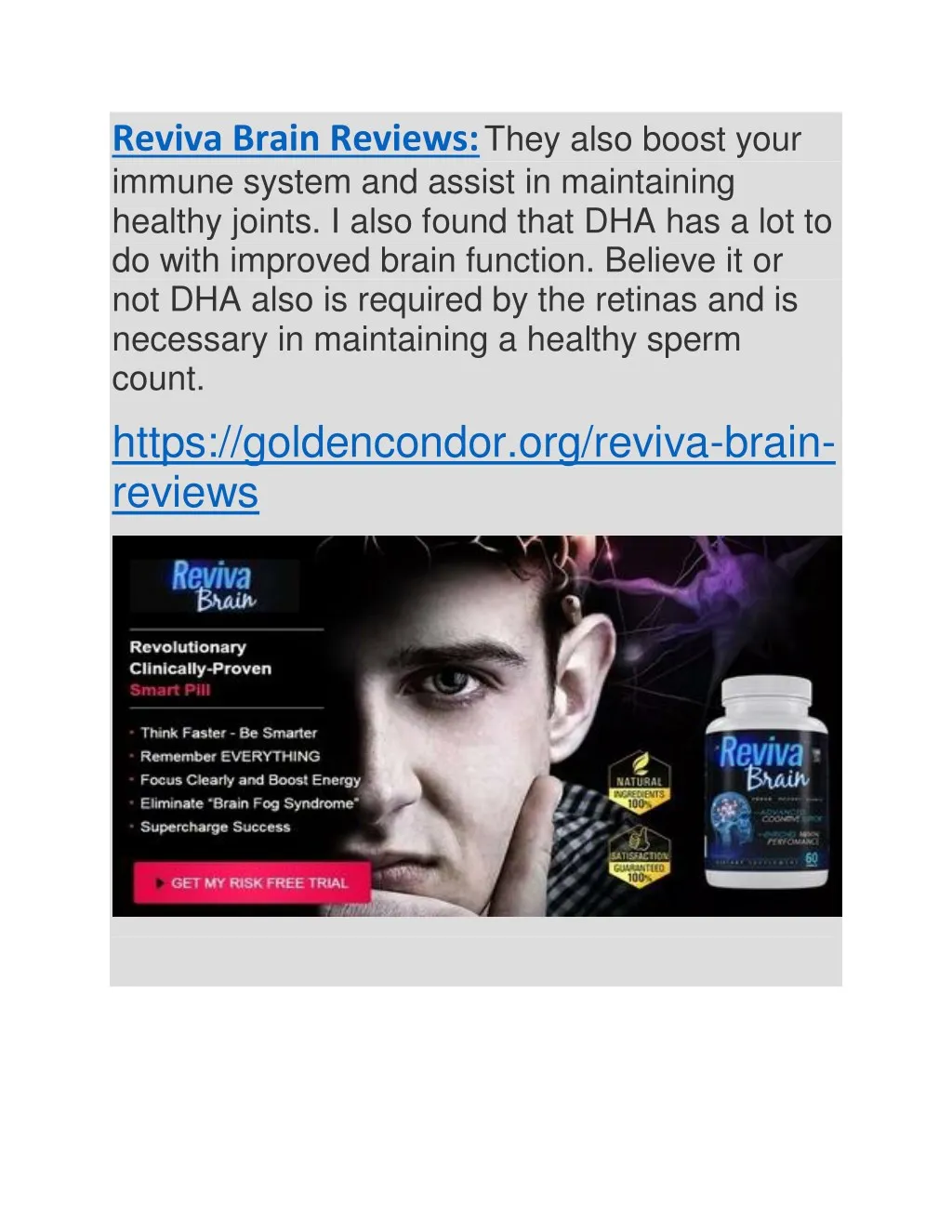 reviva brain reviews they also boost your immune