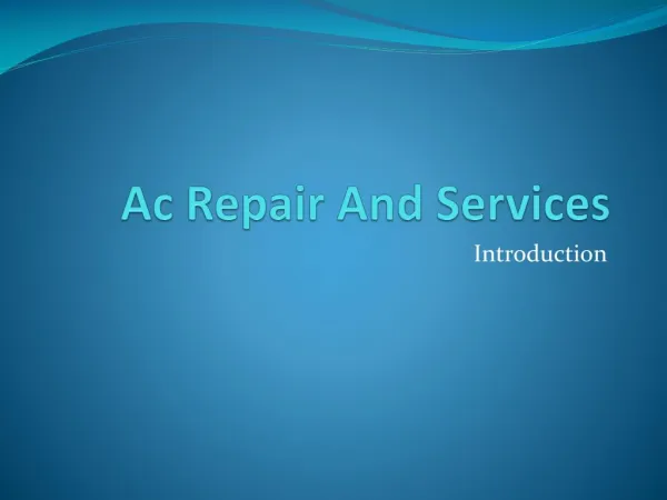 Ac repair and services in hyderabad
