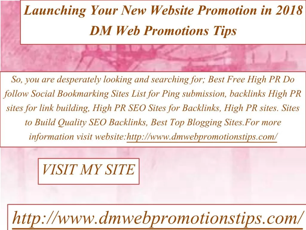 launching your new website promotion in 2018