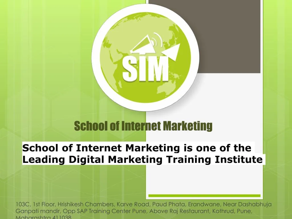school of internet marketing is one of the leading digital marketing training institute