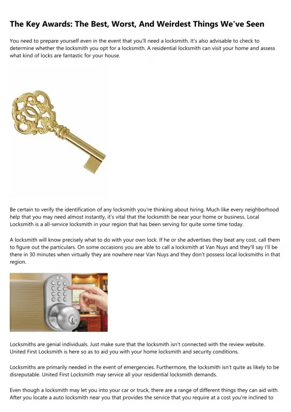 14 Questions You Might Be Afraid To Ask About Key And Locksmith