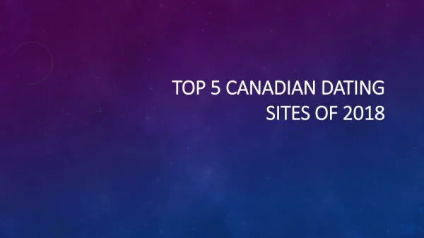 Top 5 canadian site