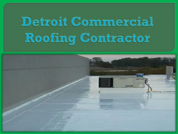 Detroit Commercial Roofing Contractor